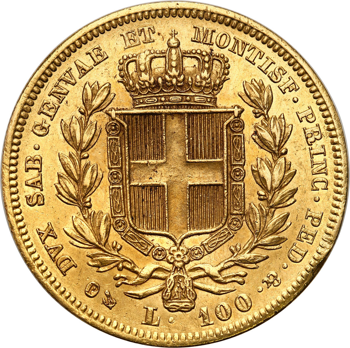 Włochy. Sardynia Karol Albert (1831-1849) 100 Lirów 1835, Genua